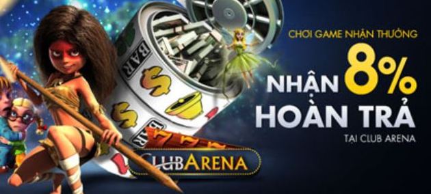 Nhận thưởng M88 khi chơi 3D Slot Club Arena