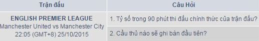 Derby rực lửa MANCHESTER CITY VS MANCHESTER UNITED