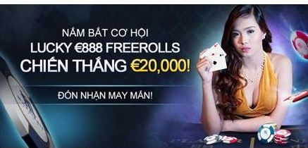Lucky €888 Freerolls – Chiến thắng €20,000!