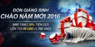 M88 tặng 10% tiền gửi nhân Giáng Sinh