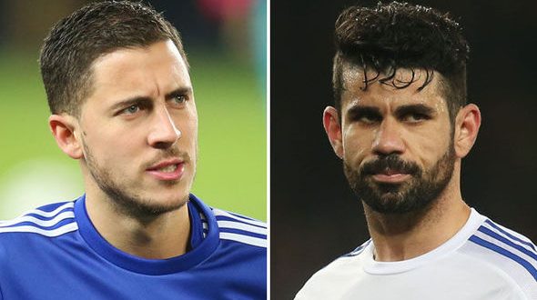 Eden Hazard và Diego Costa