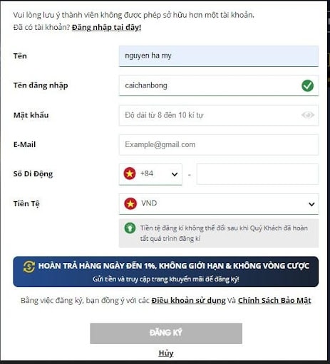 Bước 2 - Đăng ký